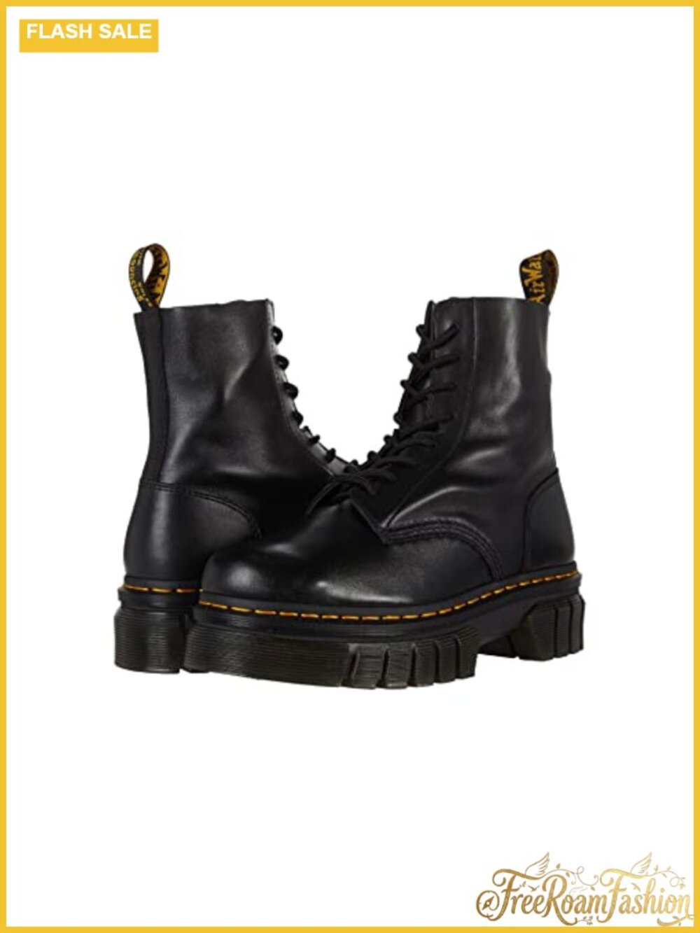 Dr. Martens Audrick Leather Platform Ankle Boot Combat Boot